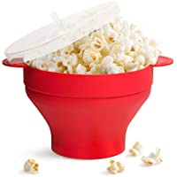 Los mejores  - dewdropy Recipiente para Hacer Palomitas- Cubo De Silicona Horno De Microondas Plegable Innovador Cubo De Silicona…
